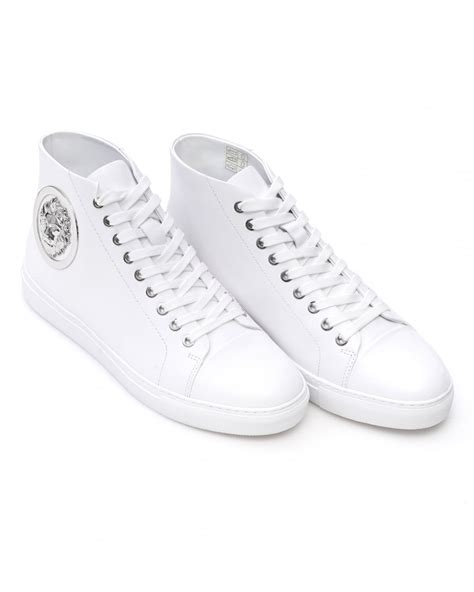 versus versace high top trainers white|versace sneakers for men.